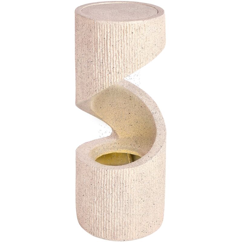 Beliani - Fontaine de Jardin en Résine Extérieur avec Éclairage led Beige Winx