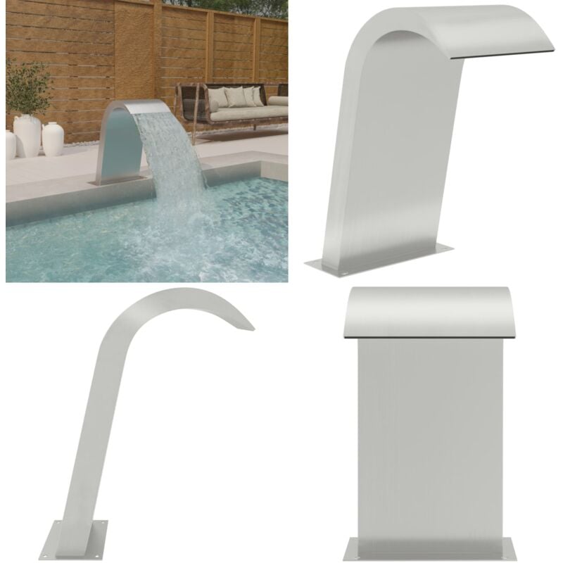 Vidaxl - Fontaine de piscine 50x30x60 cm Acier inoxydable - fontaine de piscine - fontaines de piscine - Home & Living - Argent