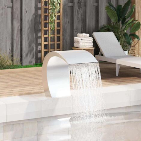 Fontaine de piscine  Cascade De Piscine Acier inoxydable 45 x 30 x 60 cm NXETH695460