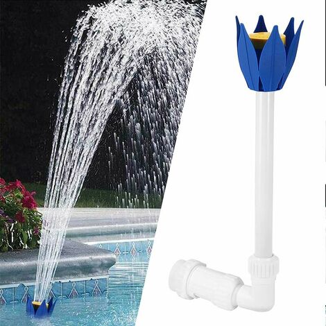 Fontaine de Piscine Hors Sol, Cascade Bassin Exterieur,Arroseur de Piscine Cascade Réglable Lotus Sprinkler,Accessoire Fontaine Piscine Exterieur,Fontaine d'eau en Fleurs,Décoration Piscines