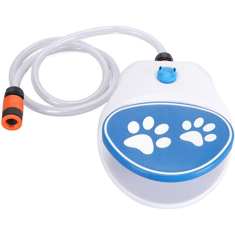 Ej.life - Fontaine d'eau d'extérieur pour chien, distributeur activé par les pattes, arroseur, mangeoire avec tuyau