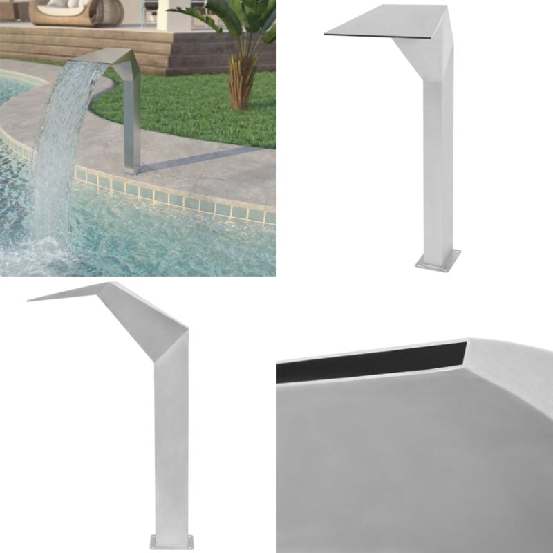 Vidaxl - Fontaine d'étang Acier inoxydable 50 x 30 x 90 cm Argenté - fontaine - fontaines - Home & Living - Argent
