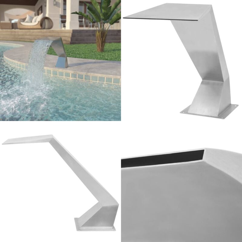 Vidaxl - Fontaine d'étang Acier inoxydable 64 x 30 x 52 cm Argenté - fontaine - fontaines - Home & Living - Argent