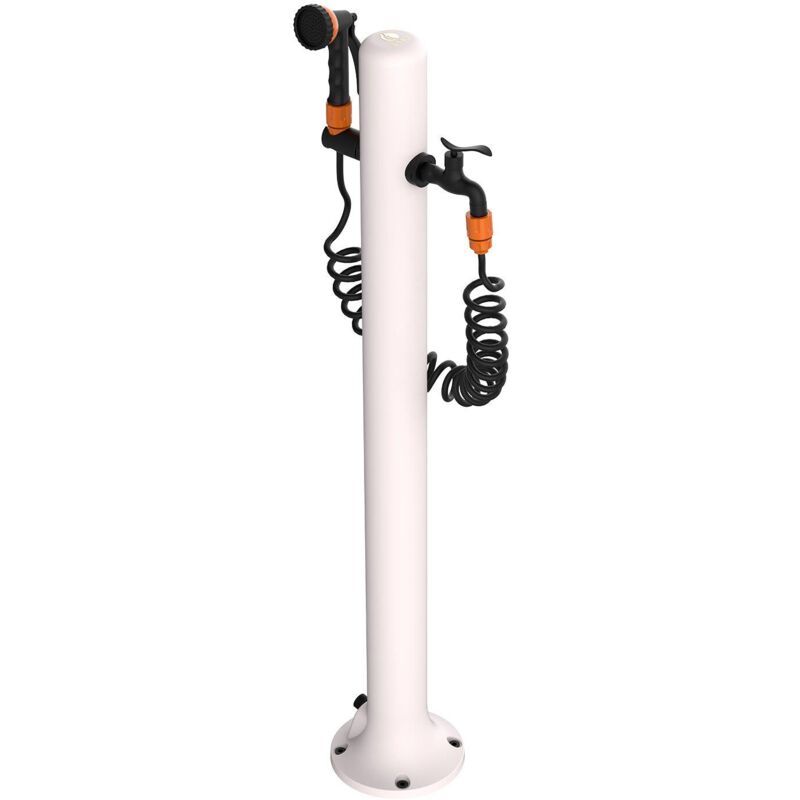 Fontaine De Jardin En Aluminium Blanc Cm 100x17x7,5 Sined Fontana Alu Acqua Pro Bianca