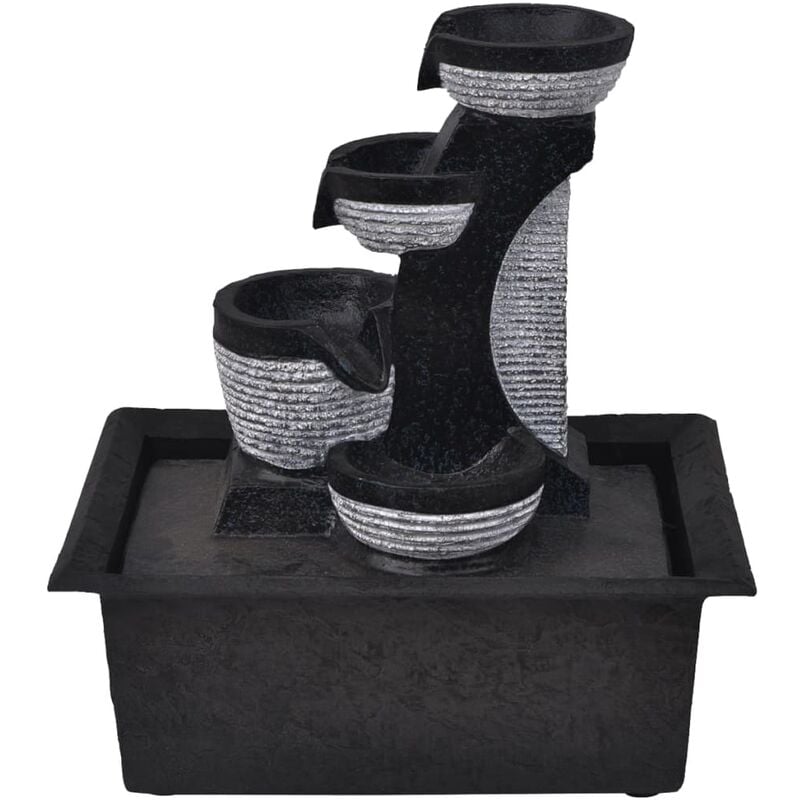 Inlife Fontaine d'intérieur avec lampe led Polyrésine