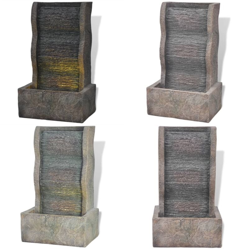 Vidaxl - Fontaine d'intérieur avec lampe led Polyrésine - fontaine - fontaines - Home & Living - Taupe