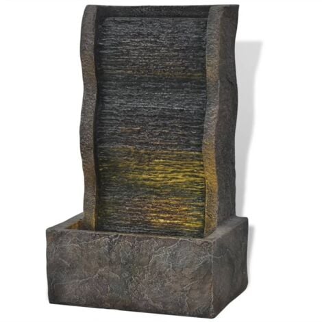 Fontaine d'intérieur avec lampe LED Polyrésine vidaXL
