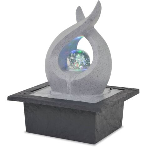 Fontaine d'intérieur avec lampe LED Polyrésine vidaXL
