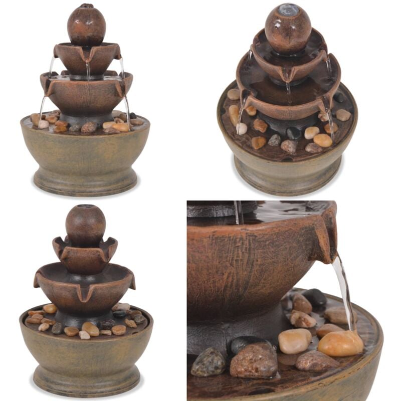 Fontaine d'intérieur avec pompe Polyrésine - fontaine d'intérieur - fontaines d'intérieur - Home & Living - Brun