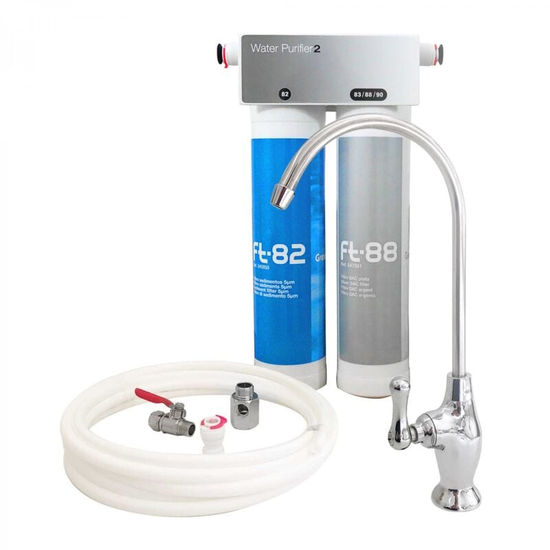 Pallas - Filtre Sous évier Duo Ft82 Sédiments Et Ft88 Charbon Actif Argent