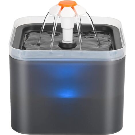fontaine  Eau Pour Chat, Fontaine  Eau Ultra Silencieuse Pour Chat, Fontaine  Eau 2l, Avec Lumire Led, Filtration Multiple, Fournit De L'eau Du Ro
