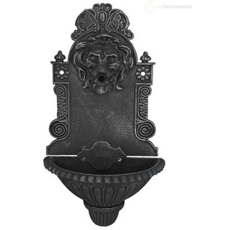 fontaine en fonte murale mod Leone cm 41x77 h sans robinet vert anthracite