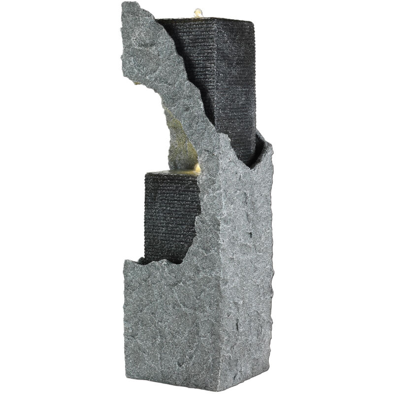 Webmarketpoint - Fontaine en polyresina da sterno gris 87h cm