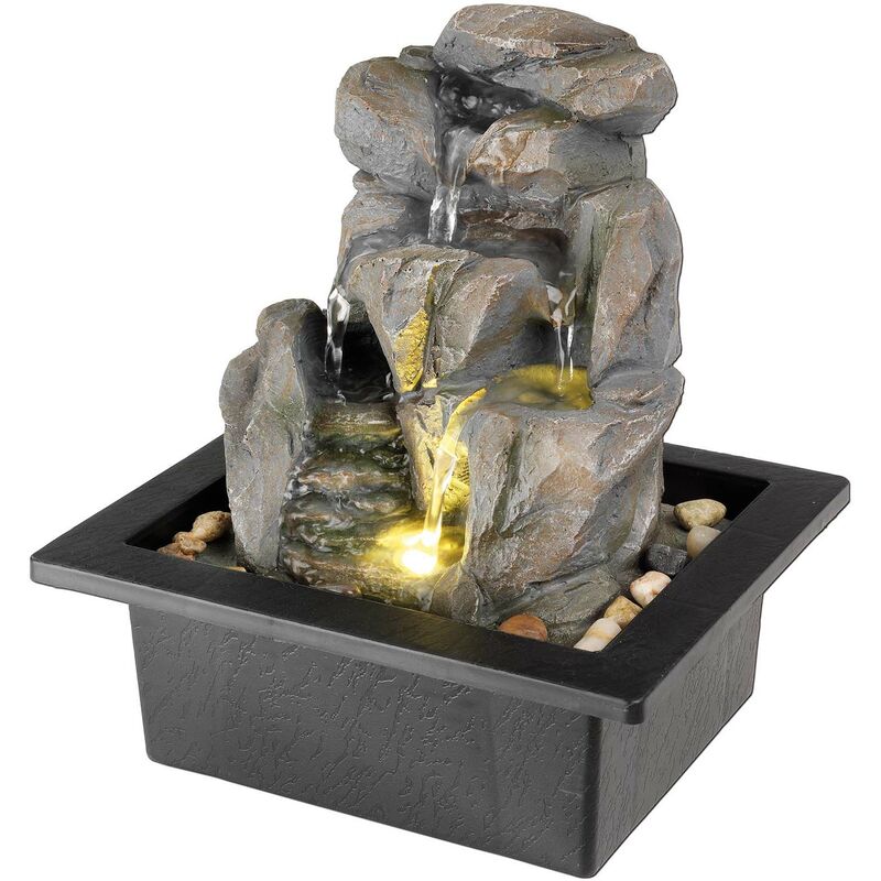 Lumineo - Fontaine en polyrésine avec led Zen Modèle 2