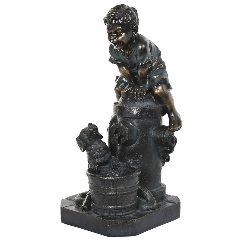 Fontaine degarden dkd home decor 88.5 x 47 x 47 cm résine