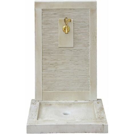 Fontaine ETNA - en pierre reconstituée - 57 x 42 x 87 cm Beige