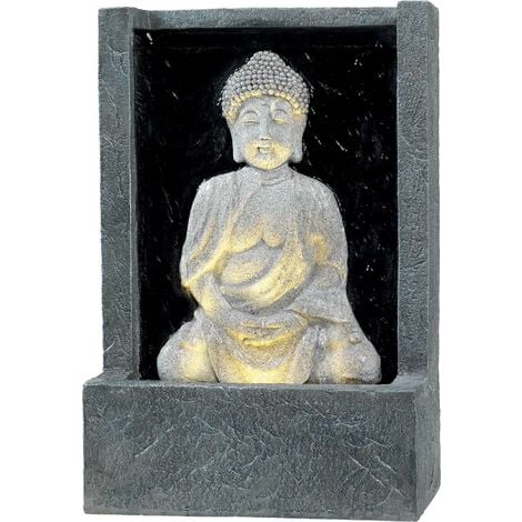 Statue bouddha assis position offrande noir 42 cm - Cdiscount Maison