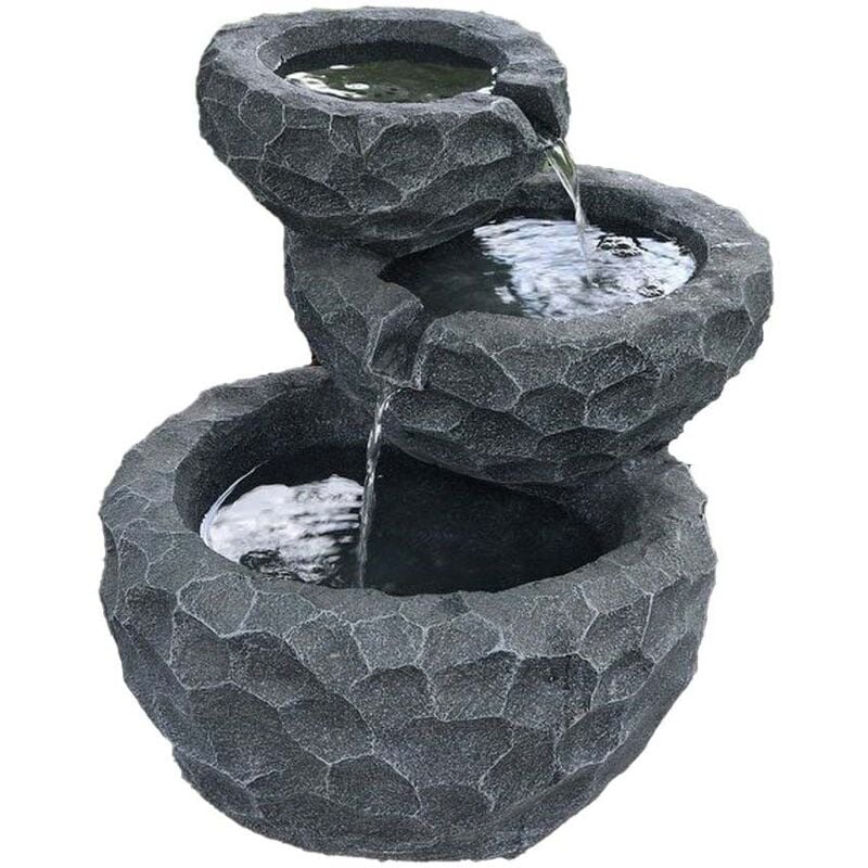 Jardindeco - Fontaine extérieure en résine alimentation solaire Jim