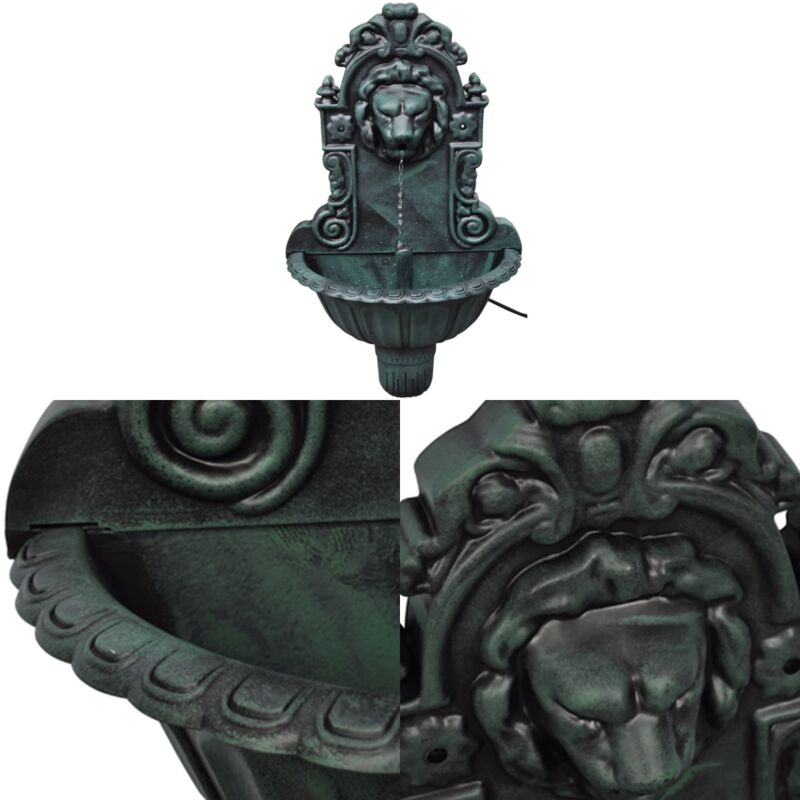 Vidaxl - Fontaine murale Design de tête de lion - fontaine murale - fontaines murales - Home & Living - Vert