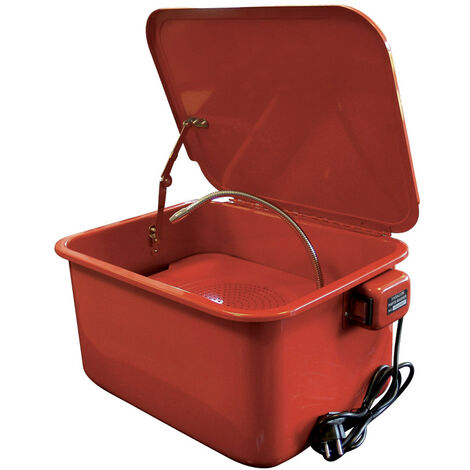 Autobest – Bac de lavage 15 litres avec pompe – Débit 10 à 15 L/min – Flexible chromé – Filtre lavable – Pour nettoyage pièces mécaniques