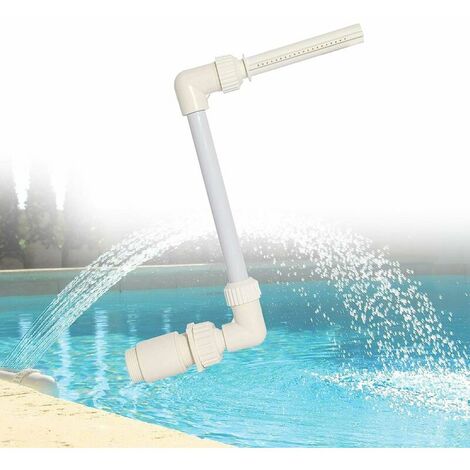 Fontaine Piscine Cascade, Fontaine Piscine au-Dessus du Sol, pulvérisation Refroidissement réglable Hauteur, Fixation Fontaine Jet pour Bassin Jardin extérieur, pour Plupart des Jets de 3 à 3,8 cm-1pc