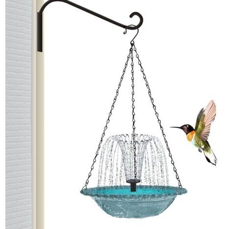 Fontaine pour Bassin d'oiseaux  Pompe De Bassin Solaire - Décorations Extérieures Suspendues pour Oiseaux Nature Paysage Cour Balcon Arrière-Cour