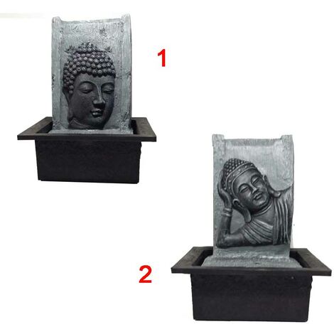 fuente budda para exterior, 18x21x27cm , 1 led, modelos surtidos