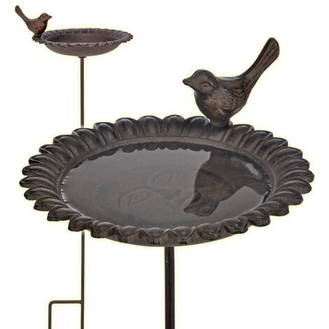 Giyiprpi Bain d'oiseaux pour Extérieur Abreuvoir Oiseaux, Mangeoire Oiseaux  Sauvage Décoration en Fonte pour Le Jardin