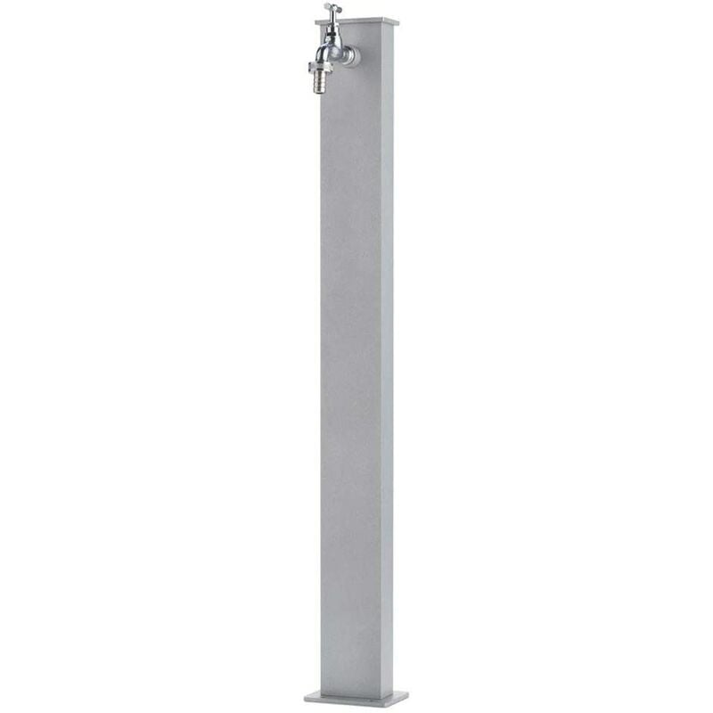 Bel-fer - Fontaine rectangulaire complète avec système et robinet H82 Cm couleur Aluminium Made in Italy