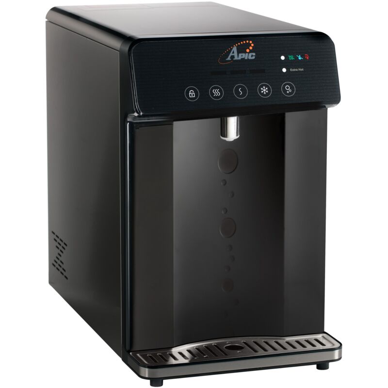 Apic - Fontaine Professionnelle Réseau à Eau 4 en 1 : froide, chaude, tempérée et gazeuse