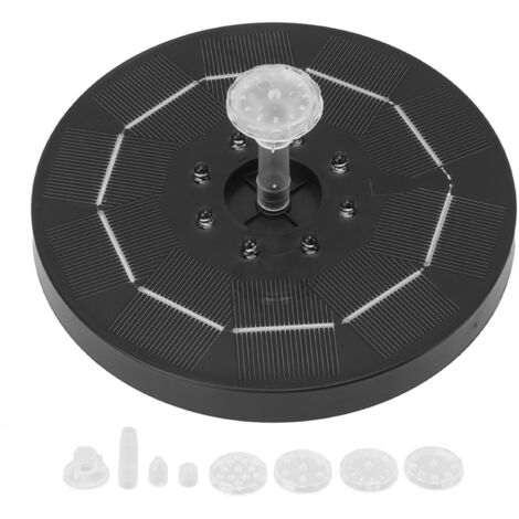 Fontaine Solaire 3W 100cm Hauteur 50cm Jet avec Lumières Colorées pour Bassin Oiseaux