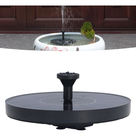 Fontaine Solaire à 6 Becs 7V 1.4W ABS avec Débit 150L/h pour Décor Aquatique