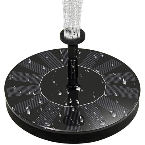 Fontaine Solaire à Pompe pour Bassin d'Oiseaux, Petit Étang, Aquarium et Décoration de Jardin
