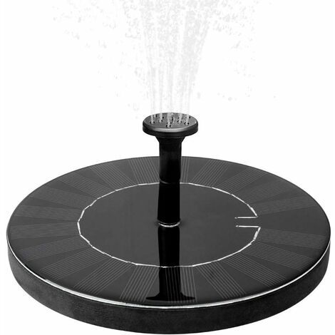 Fontaine Solaire avec Batterie, 1.5W Fontaine Extérieur de Jardin, Fontaine a Eau, Deco Jardin, Mini Pompe a Eau, Pompe Solaire avec Batterie, Pompe a Bassin Exterieur, Kit Fontaine Moderne