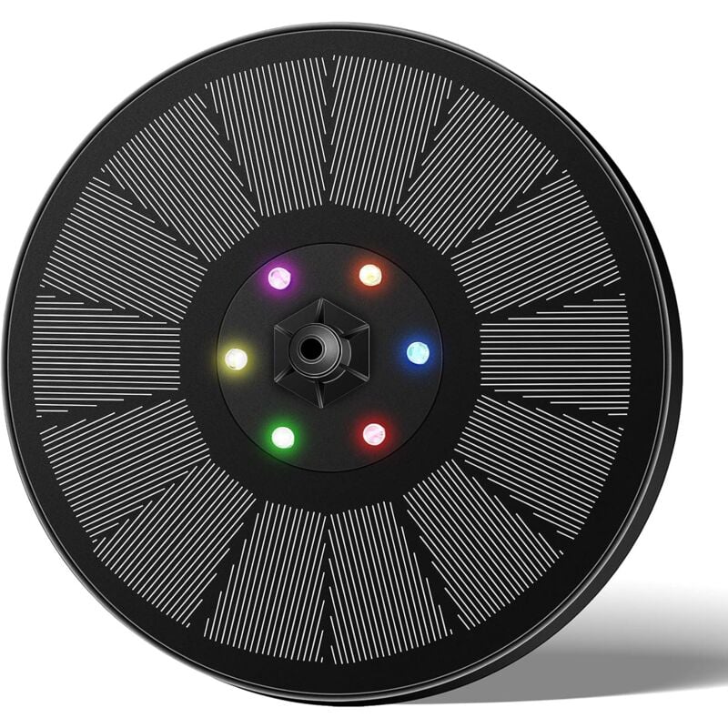 Fei Yu - Fontaine solaire avec led, pompe de bassin solaire de 3 w, batterie intégrée de 900 mAh, pompe à eau, pompe de fontaine flottante solaire