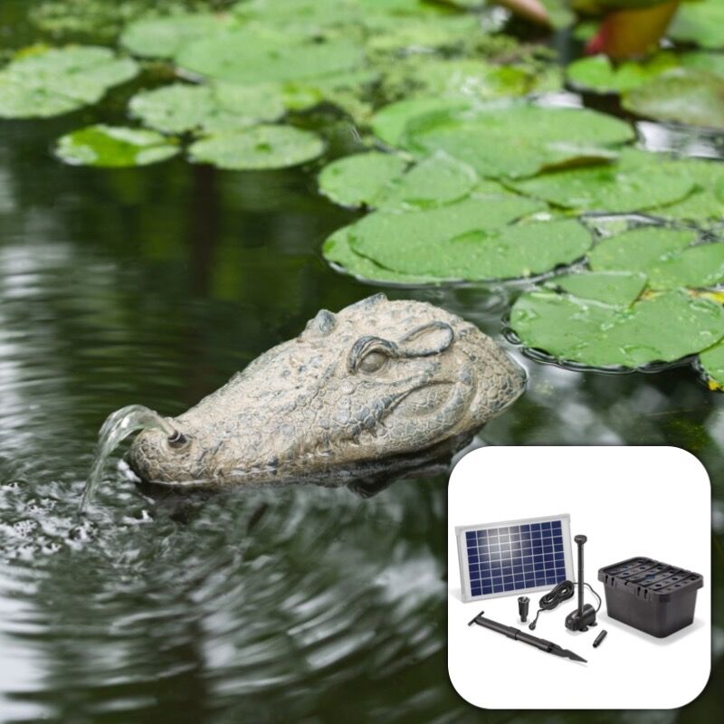 Solairepratique - Fontaine solaire Crocodile 600 l/h maxi