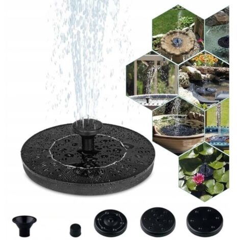 Fontaine solaire, étang de fontaine flottante étanche 3W/décoration de piscine/jardin