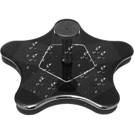 Fontaine Solaire Extérieur 1,4W, Fontaine Solaire pour Bassin avec Panneau Solaire, Fontaine À Eau Flottante Autoportante pour Bain D'oiseau, Jardin, Patio, Étang, Piscine, Extérieur