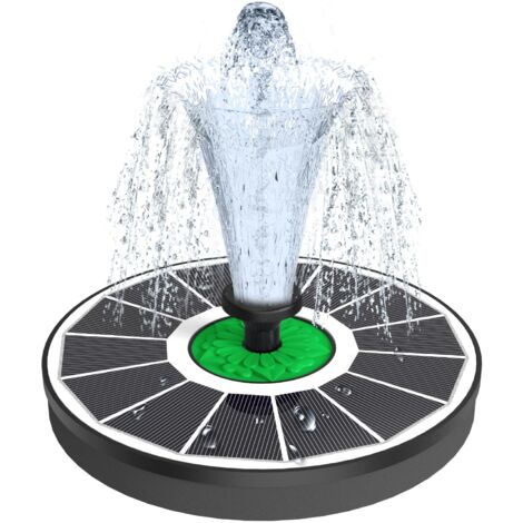 Fontaine Solaire Extérieur 2.3W 2024 Upgraded,Solaire Flottant Fontaine avec 8 Buses pour Bain d'oiseaux, Étang, Piscine, Patio, Décoration de Jardin