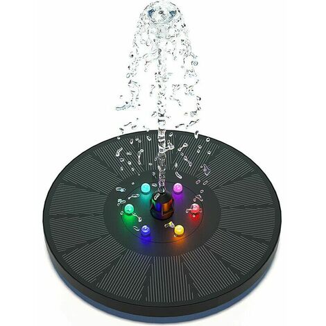 Yznahre Fontaine solaire - 1,4 W - Pompe solaire pour bassin - Avec 7  styles de fontaine - Pour jardin, oiseaux, bain, poissons, étang -  Décoration : : Jardin