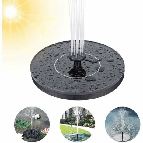 Fontaine solaire extérieure avec pompe, alimentée par l'énergie solaire, livrée avec 6 styles de fontaine, adaptée aux étangs, aux aquariums de jardin et aux bains d'oiseaux.
