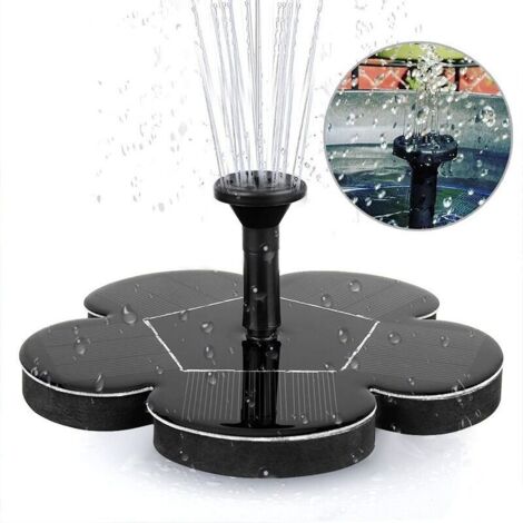 Fontaine Solaire Extérieur,Pompe Fontaine Solaire,Pompe Solaire pour Fontaine,Fontaine Flottante Solaire pour Jardin, Bains d'oiseaux ou étangs, Fontaine Solaire Bassin