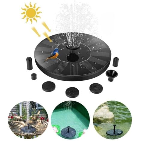 Fontaine solaire flottante d'extérieur, pompe autonome pour bain d'oiseaux de 1,4 W pour jardin et terrasse, kit de panneau solaire pour pompe à eau