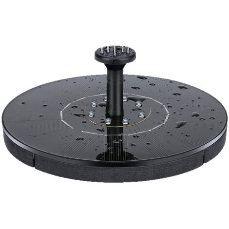 Fontaine solaire, fontaine flottante pour bassin extérieur, fontaine avec accumulation d'énergie et lumière, fontaine de bain pour oiseaux, décoration de jardin (18 cm)