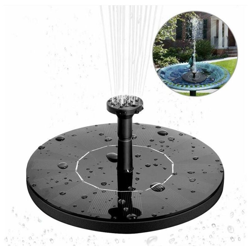Linghhang - Fontaine Solaire Fontaine Flottante Solaire Monocristalline Pompe de Fontaine Solaire Facile à Utiliser adaptée aux Piscines et étangs
