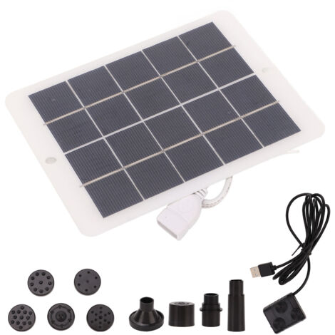 Fontaine Solaire, Kit de Pompe à Eau Solaire à économie d'énergie pour Jardin