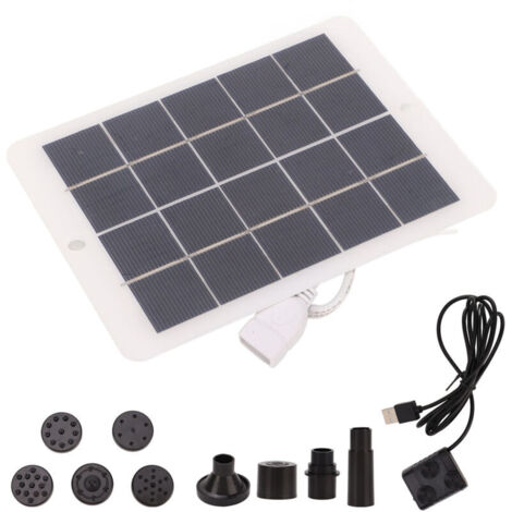 Fontaine Solaire, Kit de Pompe à Eau Solaire à économie d'énergie pour Jardin