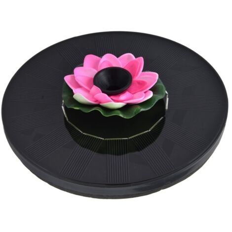Fontaine solaire Lotus avec pompe à eau flottante, mini fontaine solaire pour bains d'oiseaux, bassins de jardin, piscines extérieures (2)