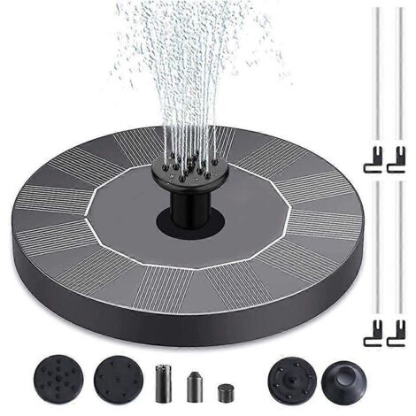 Fontaine solaire, pompe solaire pour bassin, pompe à eau solaire flottante pour bassin de jardin ou fontaine, abreuvoir pour oiseaux ou aquarium
