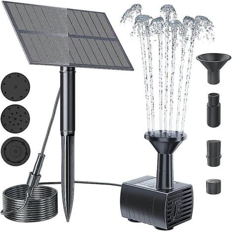 Fontaine solaire pour piscine, bassin, jardin, abreuvoir à oiseaux et décoration